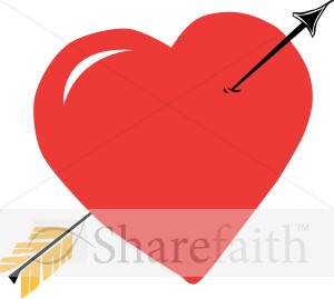 Red Valentine's Cupid Heart