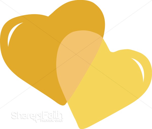 Pair of Gold Hearts
