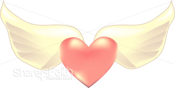 Winged Red Heart