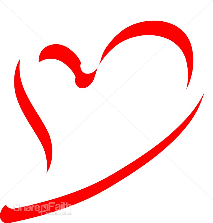 clip art heart outline. Abstract Heart Outline