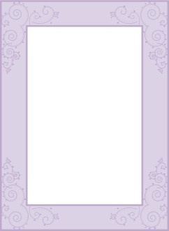 Purple Deco Frame with Swirls