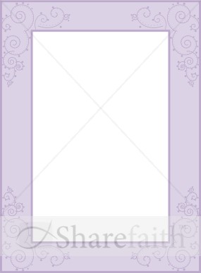 Purple Deco Frame with Swirls