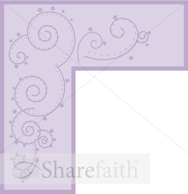 Purple Bar Swirl Corner