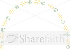 Stylized Easter Flower Arch