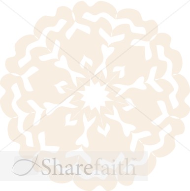 Peach Colored Snowflake