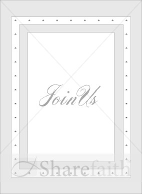 Join Us Script in Gray frame