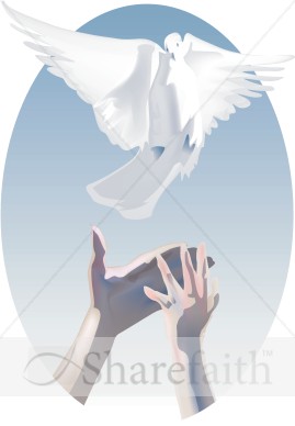 Dove with Freeing Hands