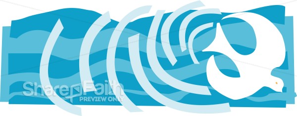 Modern Blue Banner Dove