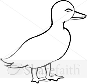Line Art Duckling