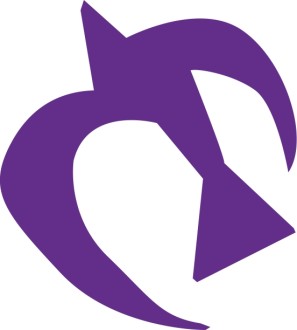 Purple Cut Out Dove