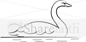Line Art Swan