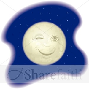 Cute Smiling Man in the Moon