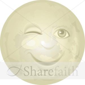 Man in the Moon Winking