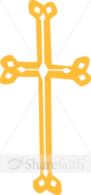 Whimsical Gold Cross