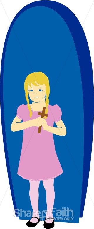 Girl with Cross