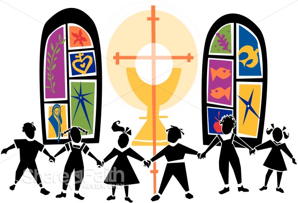 Chain of Kids at Church