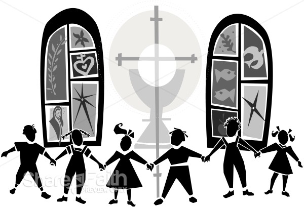 Black and White Kids at Church
