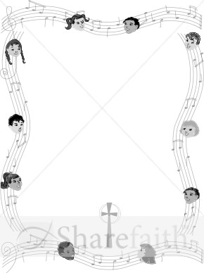 Grayscale Youth Choir Ornament