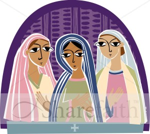 Mary with others