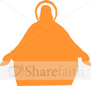 Jesus Silhouette with Open Arms