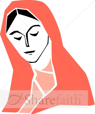 Face of Mary as She Adores Her Newborn