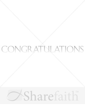 Block Letter Congratulations with Fade