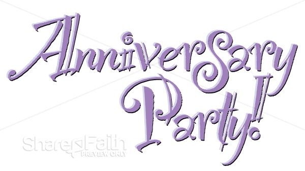 Exciting Anniversary Party Wordart