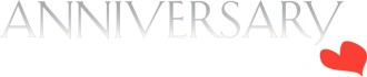 Silver Anniversary Wordart with Red Heart