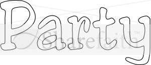 Party Outlined Lettering
