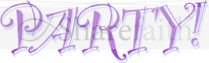 Purple Party Sign