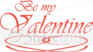 Red Be My Valentine with Flourish