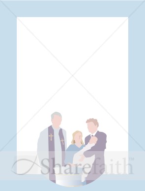 Christian Boy Baptism Frame