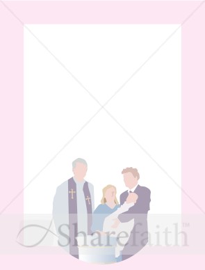 Christian Girl Baptism Frame