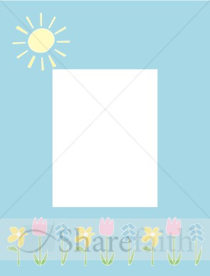 Sun on Top with Flowers on Bottom
