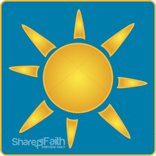 Golden Sun with Rays