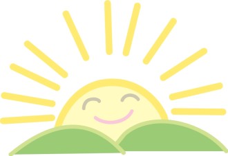 Smiling Sun Over Hills