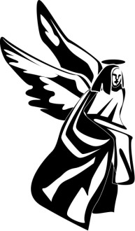 Cut Out Black and White Angel