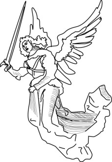 Angel Wielding Sword
