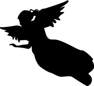 Black Girl Angel Flying Silhouette