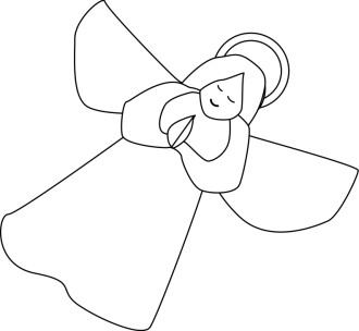 Outline of Angel Praying