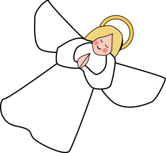 Flying Angel in Prayer