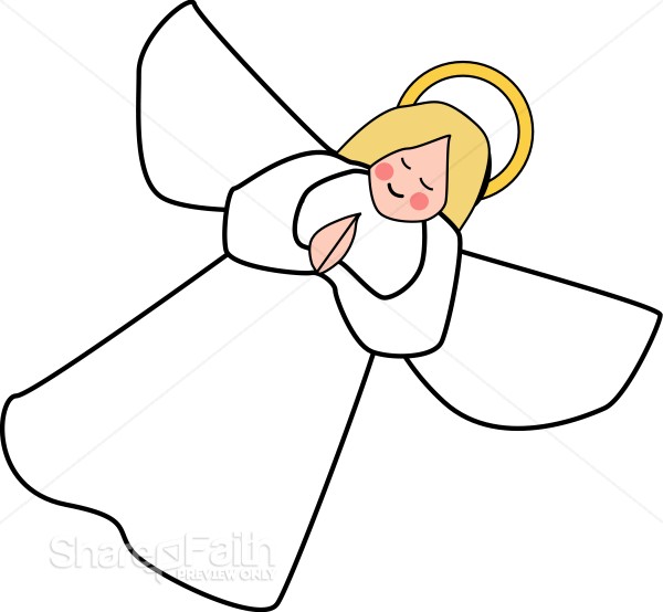 Flying Angel in Prayer