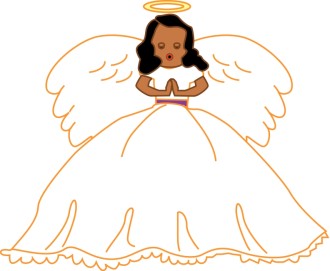 Singing Angel in Gown
