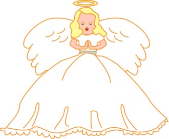Praying Child Angel with Wings