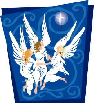 Christmas Angels Seeking the Star