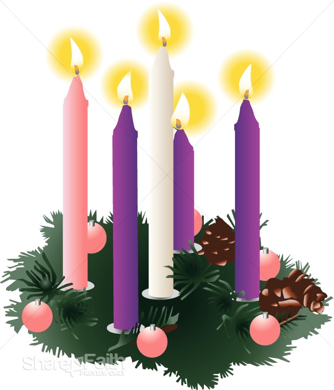 Five%20Lit%20Advent%20Candles%20on%20Wreath