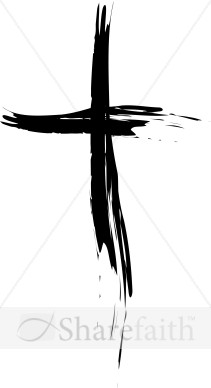 Cross Painted in Black