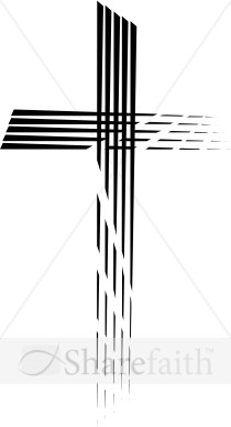 Contemporary Cross in Motion Stripes