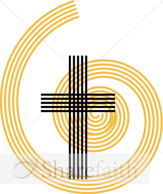 Cross and Golden Spiral