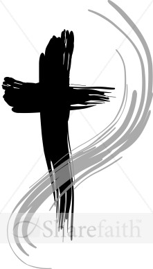 Cross and Cloth abstract Brushstroke